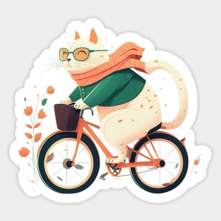 Pedaling paws Sticker